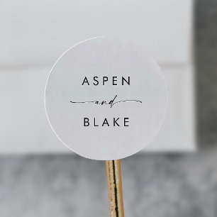 Modern Script Wedding Envelope Seals