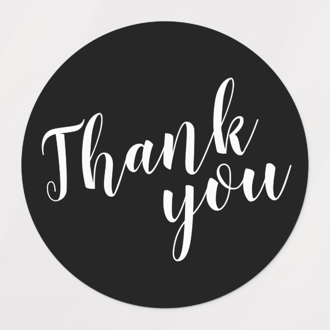Modern Script Wedding Favour Thank You Labels (Design 1)