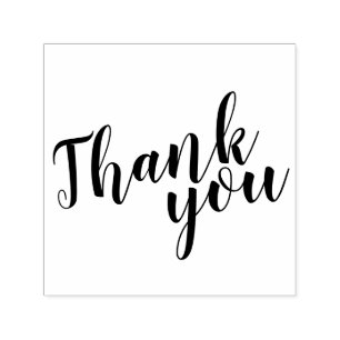 Modern Script Wedding Favour Thank You Self-inking Stamp