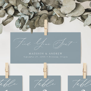 Modern Script Wedding Find Your Seat Header Card