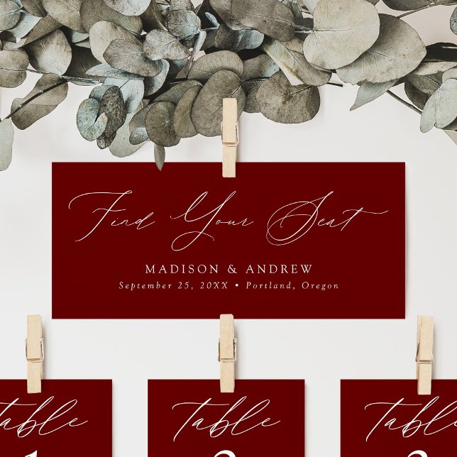 Modern Script Wedding Find Your Seat Header Card (Creator Uploaded)