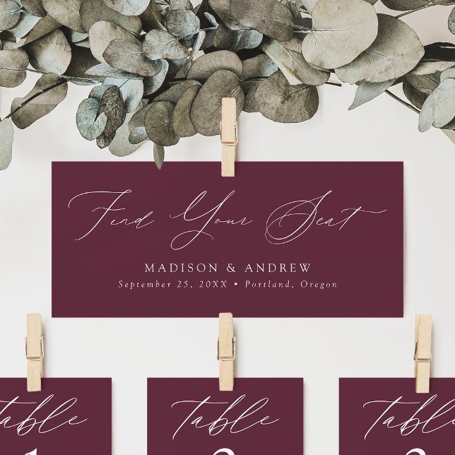 Modern Script Wedding Find Your Seat Header Card (Creator Uploaded)