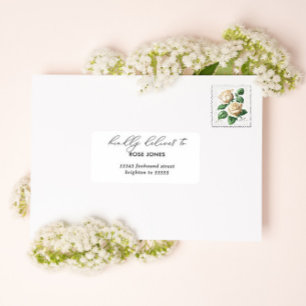 Modern script wedding guest address labels