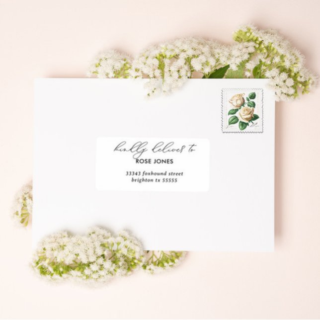 Modern script wedding guest address labels (Creator Uploaded)