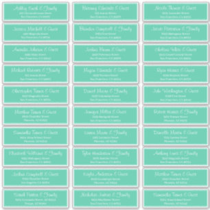 Modern Script Wedding Guest Names Address