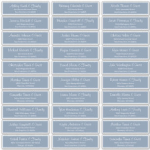 Modern Script Wedding Guest Names Address