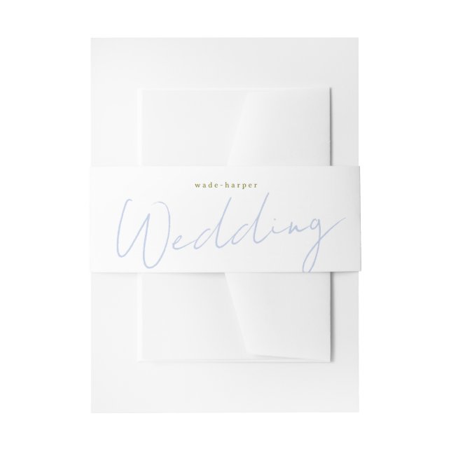 Modern Script Wedding Invitation Belly Band (Front Example)