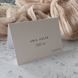 Modern Script Wedding Menu Option Place Cards