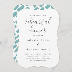 Modern Script Wedding Rehearsal Dinner Card