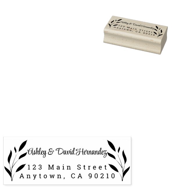 Modern Script Wedding Return Address Stamp (Stamped)