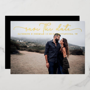 Modern Script Wedding Save the Date