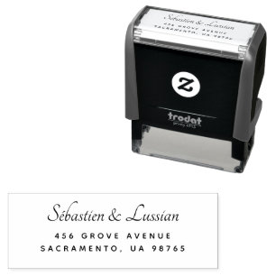  Modern Script Wedding Self-inking Stamp