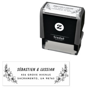  Modern Script Wedding Self-inking Stamp