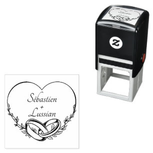  Modern Script Wedding Self-inking Stamp