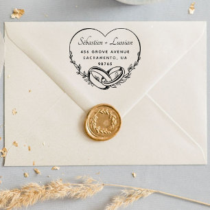  Modern Script Wedding Self-inking Stamp