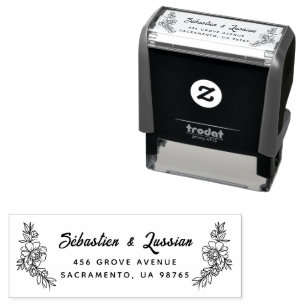  Modern Script Wedding Self-inking Stamp