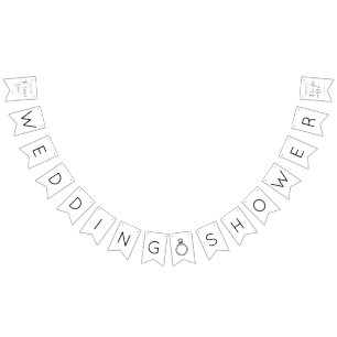 Modern Script Wedding Shower Bunting