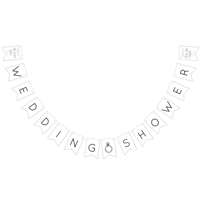 Modern Script Wedding Shower Bunting (All)