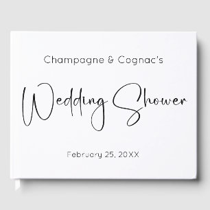 Modern Script Wedding Shower Guestbook