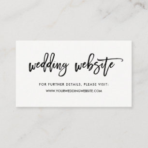 Modern Script Wedding Website Insert