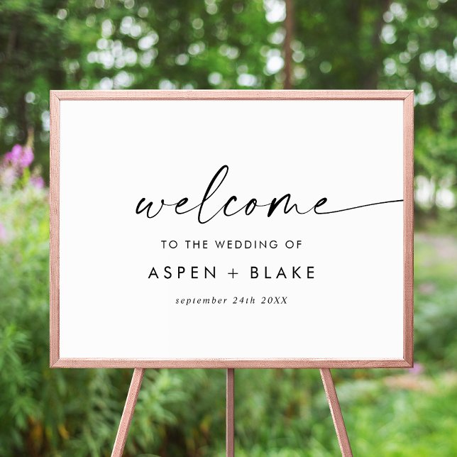 Modern Script Wedding Welcome Poster (Creator Uploaded)