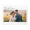 Modern Script with Heart Wedding Thank You Photo