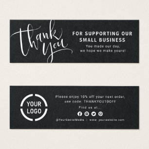 Modern script with logo business thank you insert