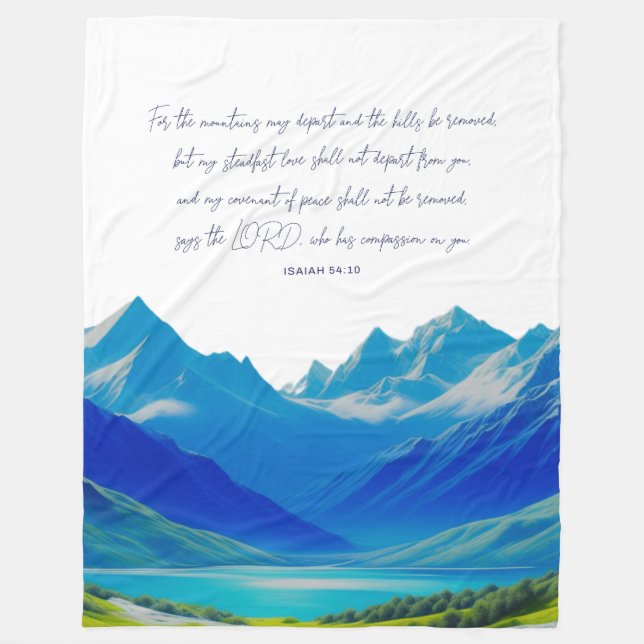 Modern Scripture Isaiah 54:10 Fleece Blanket (Front)
