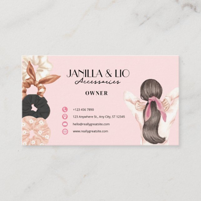 Modern Scrunchie Business Card  (Front)