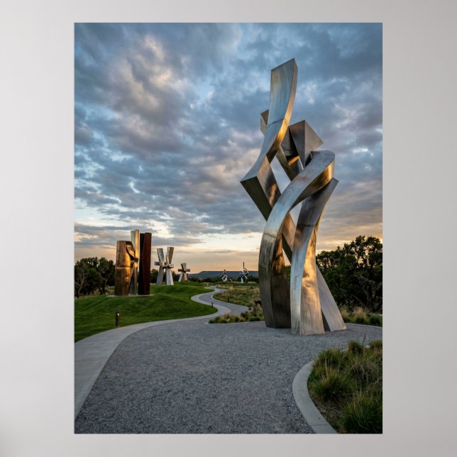 Modern Sculpture Garden Path Poster (Front)