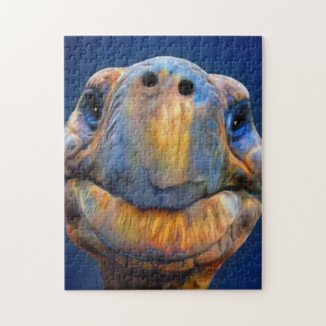 Modern Sea Turtle Painting Jigsaw Puzzle (Vertical)