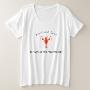 Modern seafood Restaurant & Market crayfish name Plus Size T-Shirt