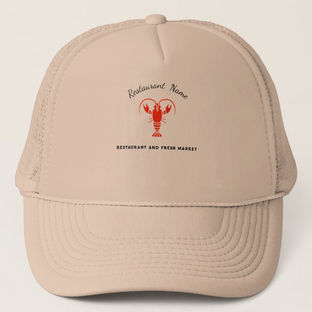 Modern seafood Restaurant & Market crayfish  Trucker Hat (Front)
