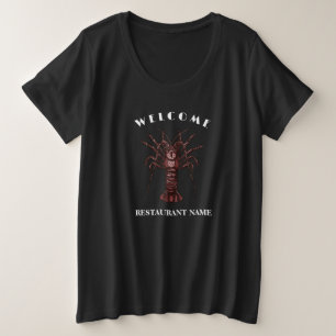 Modern seafood welcome Lobster Restaurant logo nam Plus Size T-Shirt