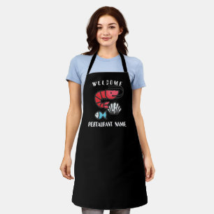 Modern seafood welcome shrimp seafood fish shell apron