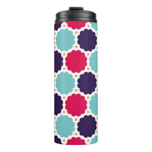 modern seamless colourful geometry cloud pattern, thermal tumbler