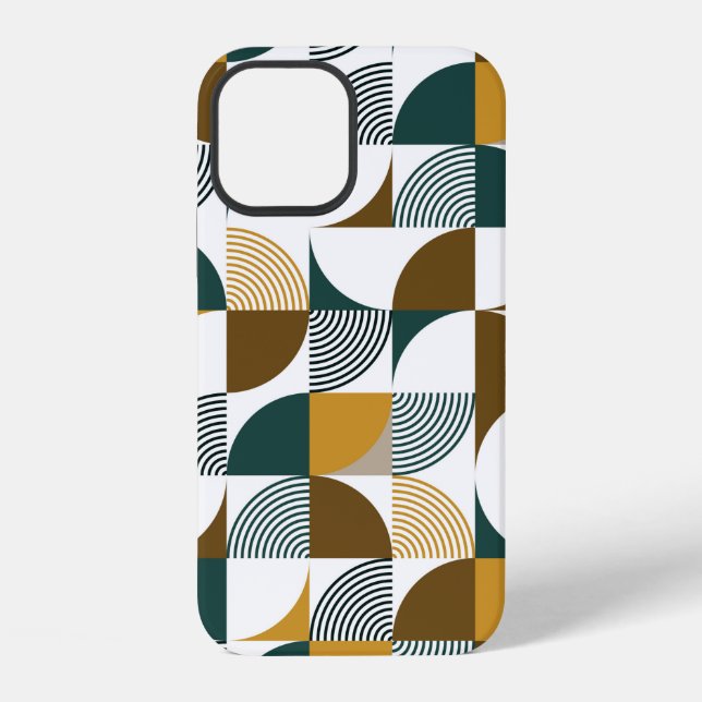 Modern seamless geometrical shape pattern iPhone case (Back)