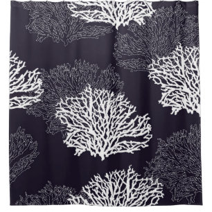 Modern seamless hand drawn coral pattern vintage i shower curtain