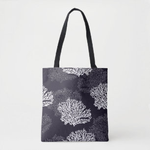 Modern seamless hand drawn coral pattern vintage i tote bag