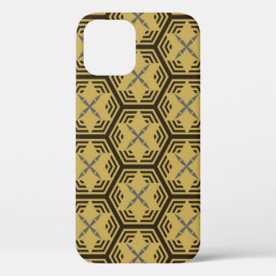 Modern seamless pattern, gold colour. Geometric B iPhone 12 Case