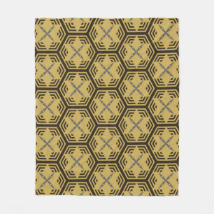 Modern seamless pattern, gold colour. Geometric B Fleece Blanket