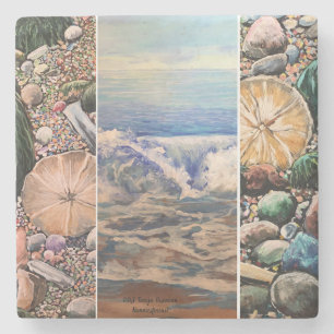 MODERN SEASCAPE PAINTINGS STONE COASTER