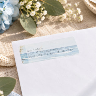 Modern Seaside Watercolor Beach Wedding