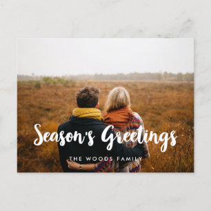 Modern Season's greetings Holiday photo Postcard
