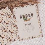 Modern Second Rodeo Western Boys 2nd Birthday Invitation<br><div class="desc">This ain't his first rodeo! Celebrate your little boys second birthday party with our modern watercolor western-themed birthday collection. This design features fun and adorable cowboy graphics in neutral tones - make this southern-chic design truly your own, for any event! If you're looking for a unique and adorable party theme,...</div>