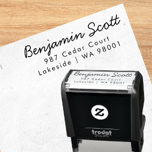 Modern Self-Inking Mailing Address Stamp