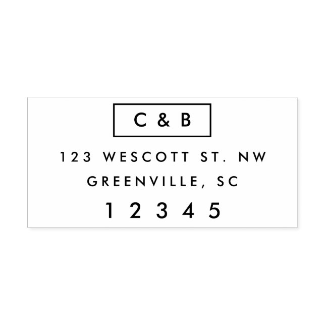 Modern self-inking return address stamp (Design)