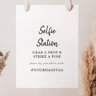 Modern Selfie Station Sign