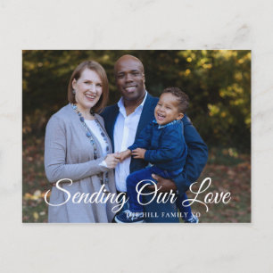 Modern Sending Love bible Personalised Postcard