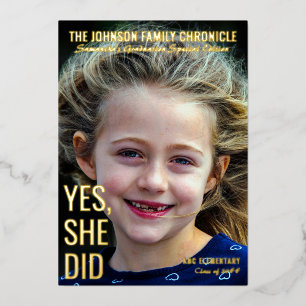 Modern Senior Graduation Magazine Cover Grad Photo